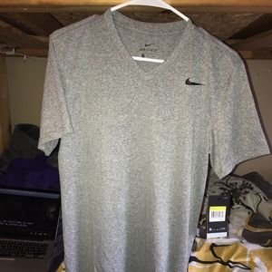 Men's Grey Nike Dri-fit Workout Shirt